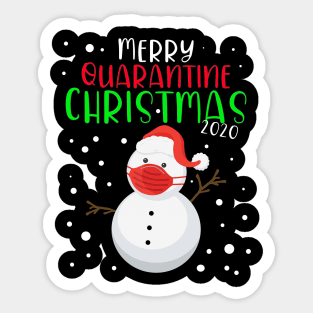 Merry Quarantine Christmas 2020, Snowman With Mask Sticker